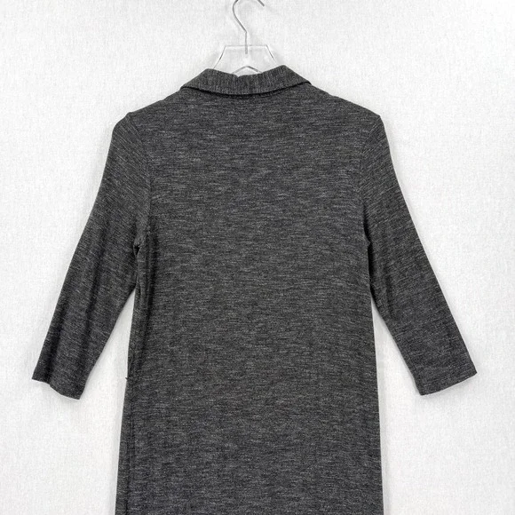 ANTHROPOLOGIE DOLAN Sarana Dress Womens Small Gray Black White Collared Belt - Picture 5 of 14